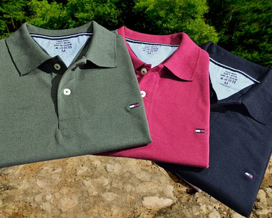Polo Neck T-Shirt for Men (Multicolor, M) (Pack of 3)